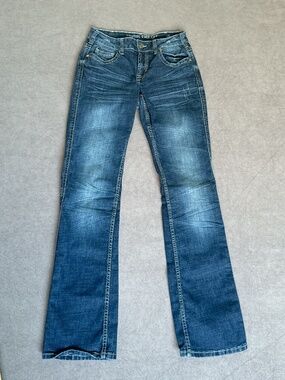 Cowgirl Tuff Co Pathfinder Bootcut Jeans Womens 26x35 Rodeo Ranch Wear riding